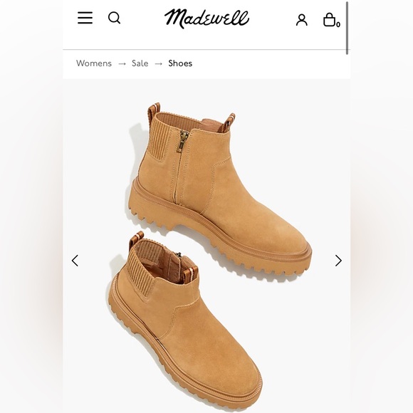 Madewell Shoes - Madewell The Henry Lugsole Boot in Suede Desert Color Distant Sand Size 7.5